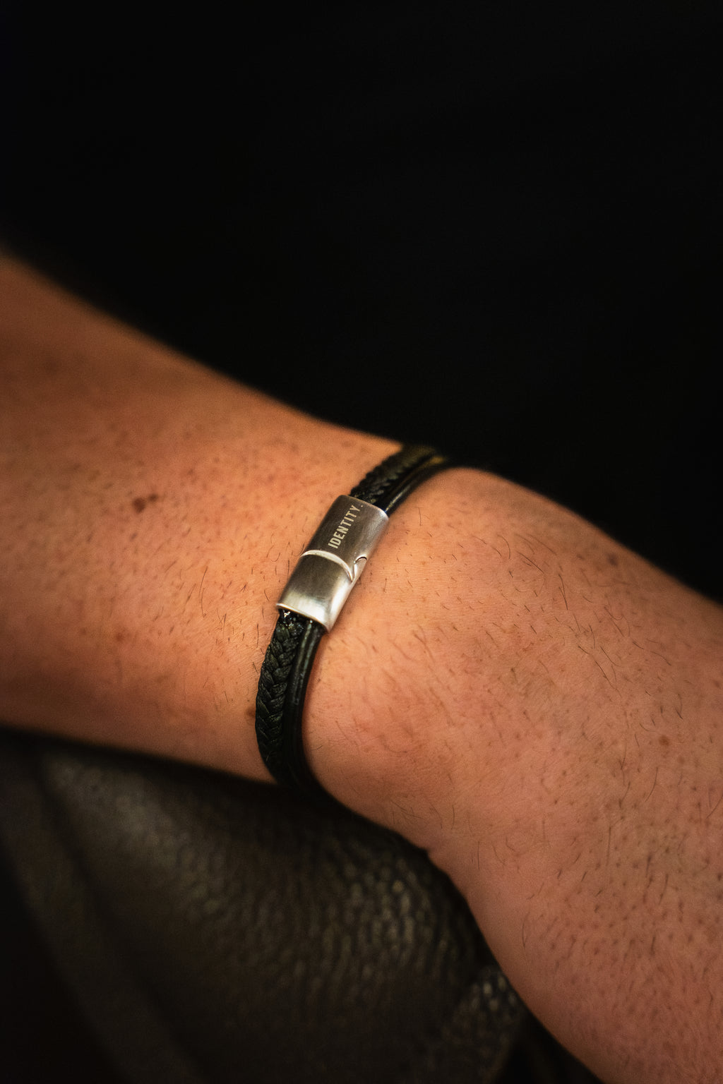 Identity Leather Cuff Bracelet